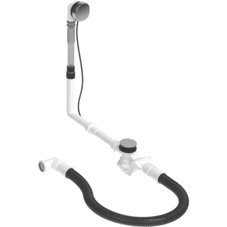 Duravit Quadroval av- og overløpssett, 65 cm, krom | 792204000001000 Duravit Quadroval av- og overløpssett, 65 cm, krom | 792204000001000