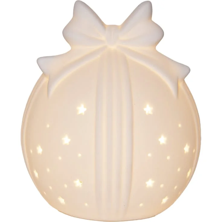 Star Trading Rozy julekule med lys, 11 cm | 460-39