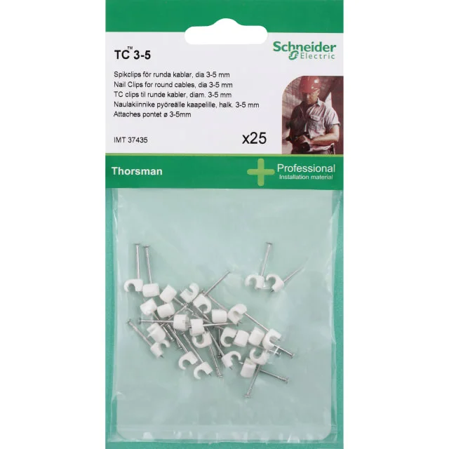 Schneider TC kabelklemmer 25 stk, hvit, 3-5 mm | IMT37435