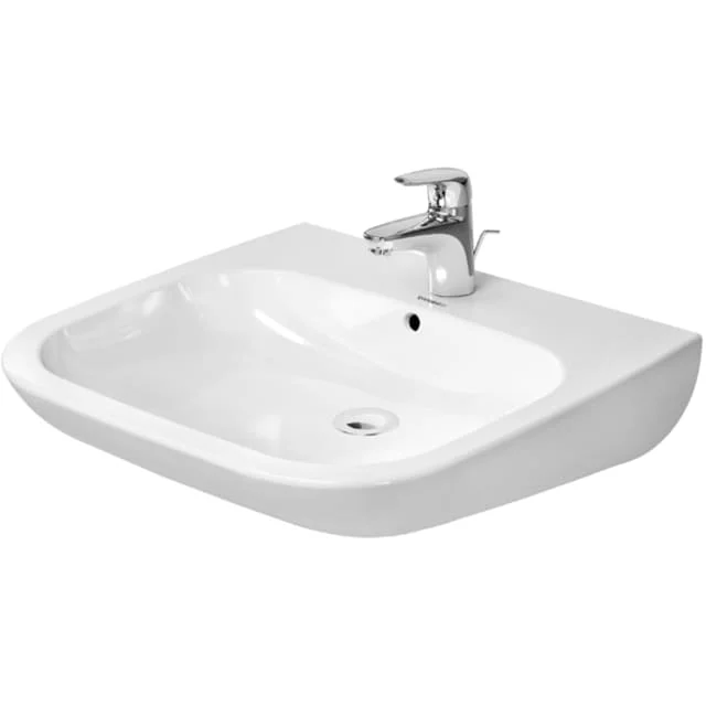 Duravit D-kode vegghengt servant, 60x55,5 cm, hvit | 23126000002