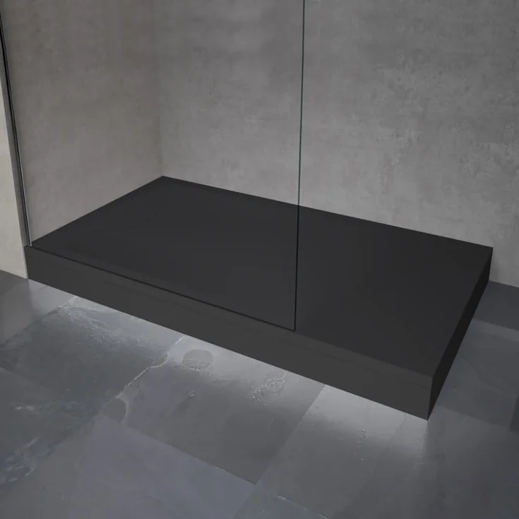 Novellini Novosolid dusjkar i støpemarmor, 160×80 cm, Sort Matt | NOS160804-28 Novellini Novosolid dusjkar i støpemarmor, 160×80 cm, Sort Matt | NOS160804-28