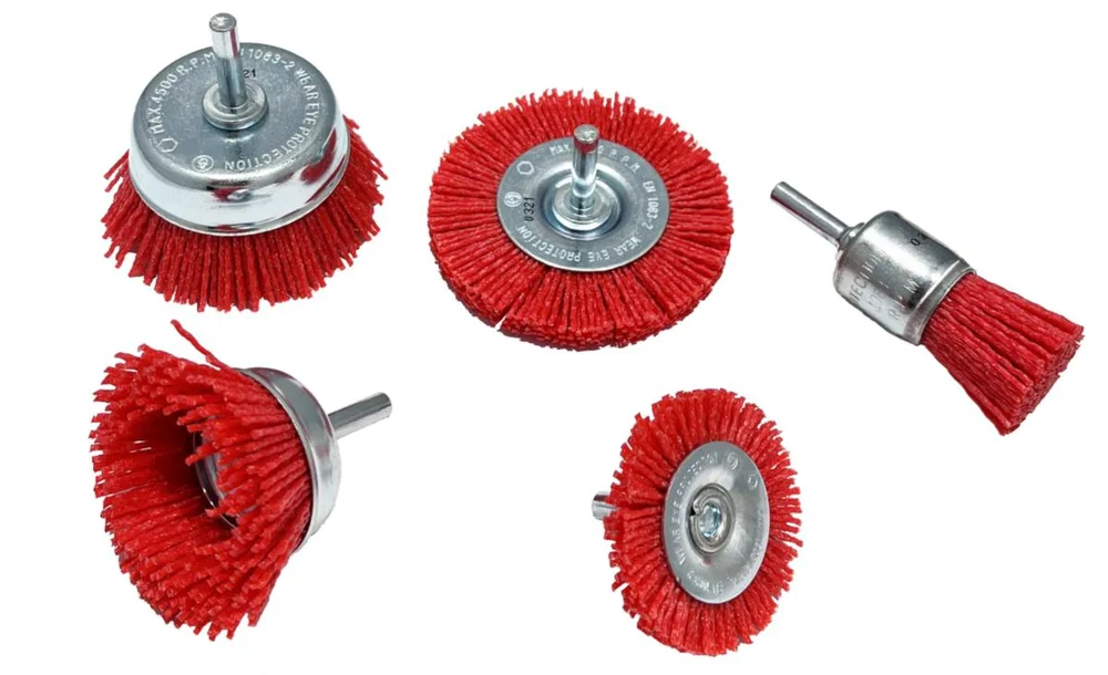 Maskinbørstesett nylon 5pk v:4660087 Maskinbørstesett nylon 5pk v:4660087