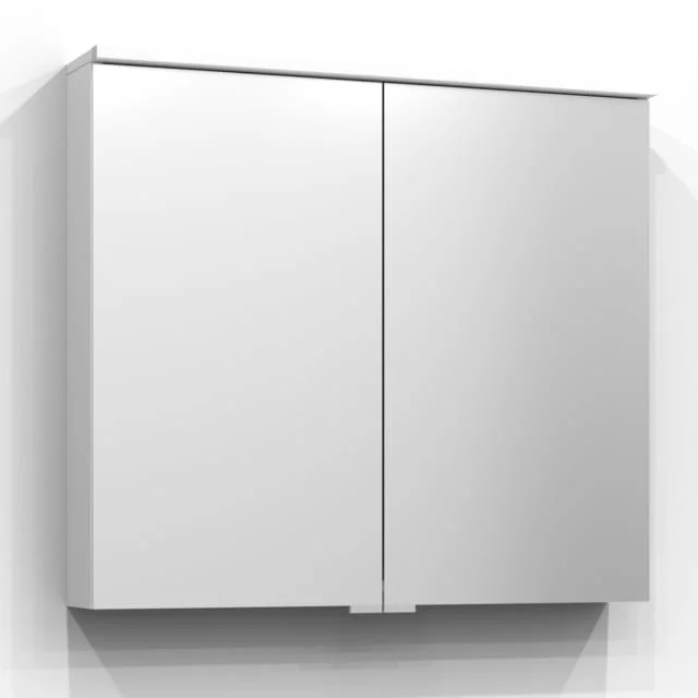 Svedbergs Sarek speilskap med lys, 80x72 cm, hvit | 225080-TL-JFB