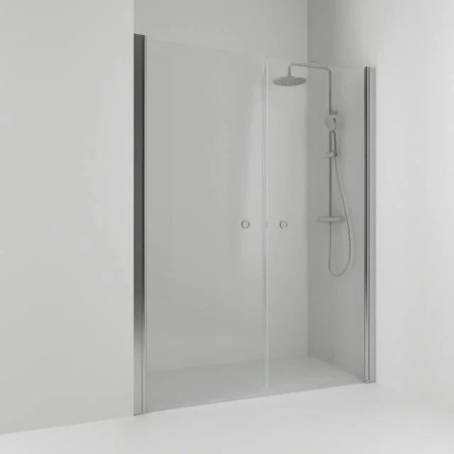 Svedbergs Skoga dusjnisje rett, 178 cm, klart glass, alu matt profil | 60207390