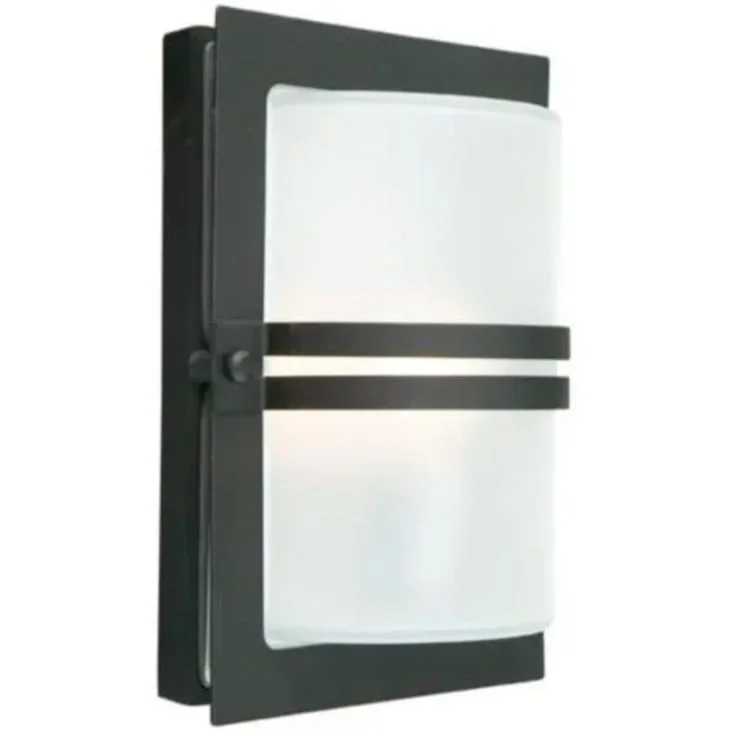 Norlys Basel vegglampe, LED max 9W, frostet glass, sort | 3185346