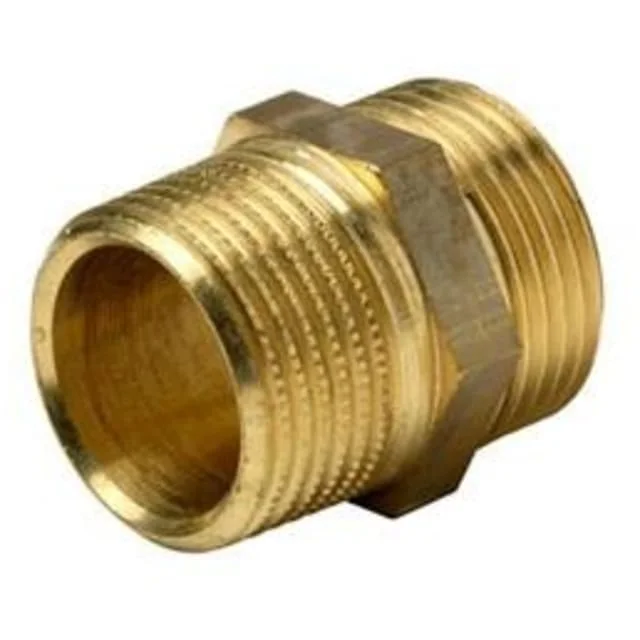 Wavin messing overgangsnippel, 1/2" x 3/4" | 0660104 Wavin messing overgangsnippel, 1/2" x 3/4" | 0660104