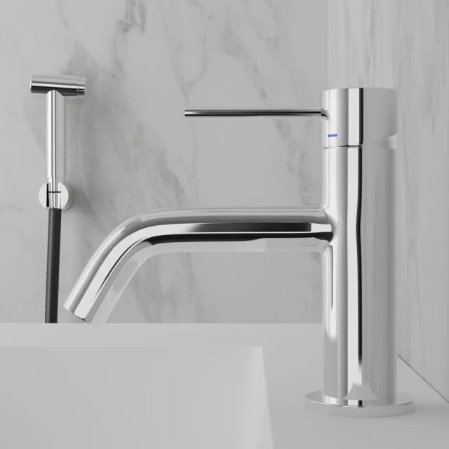 Scandtap Voyage B servantbatteri med sidedusj, uten bunnventil, krom | 10289