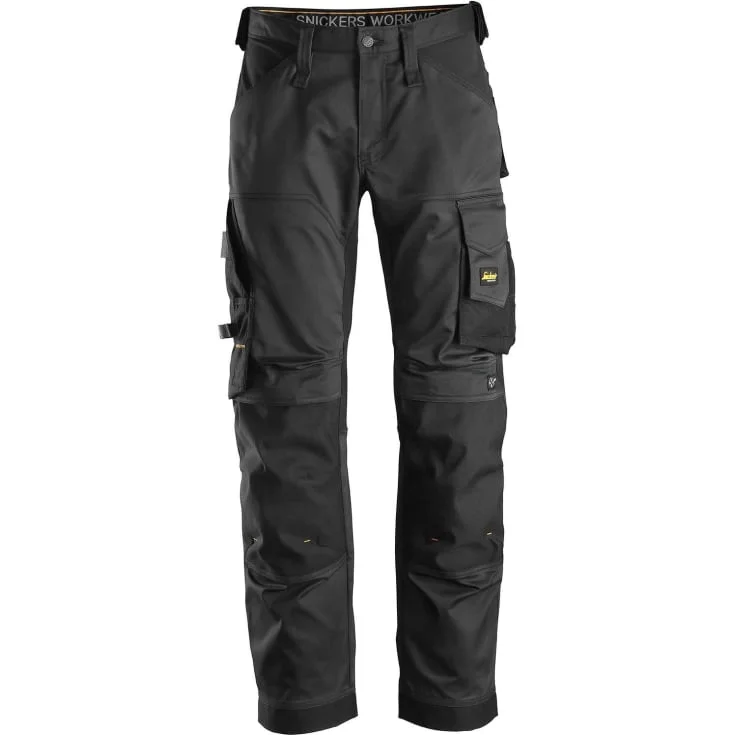 Snickers 6351 arbeidsbukse med stretch, sort, str. 160 | 6351-0404_160