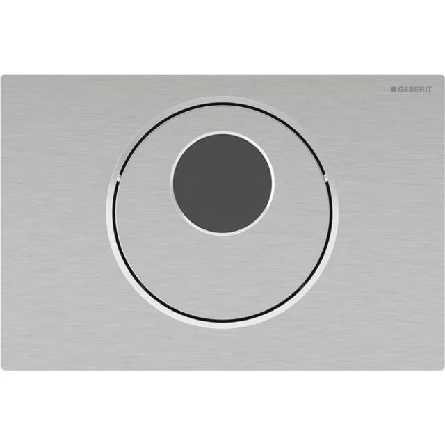 Geberit Sigma 10 Round betjeningsplate, berøringsfri, børstet/polert rustfritt stål | 115.890.SN.6 Geberit Sigma 10 Round betjeningsplate, berøringsfri, børstet/polert rustfritt stål | 115.890.SN.6