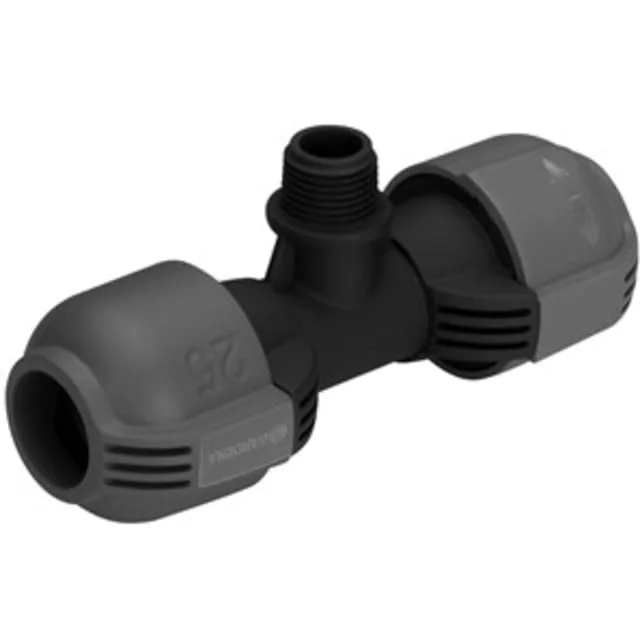Gardena Sprinklersystem t-stykke, quick & easy, 25 mm x 1/2" gjenge | 02786-20