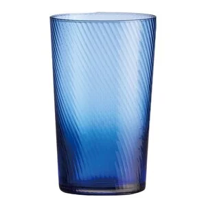 RAW Unique swirl highball glass 45 cl dark blue v:7096445