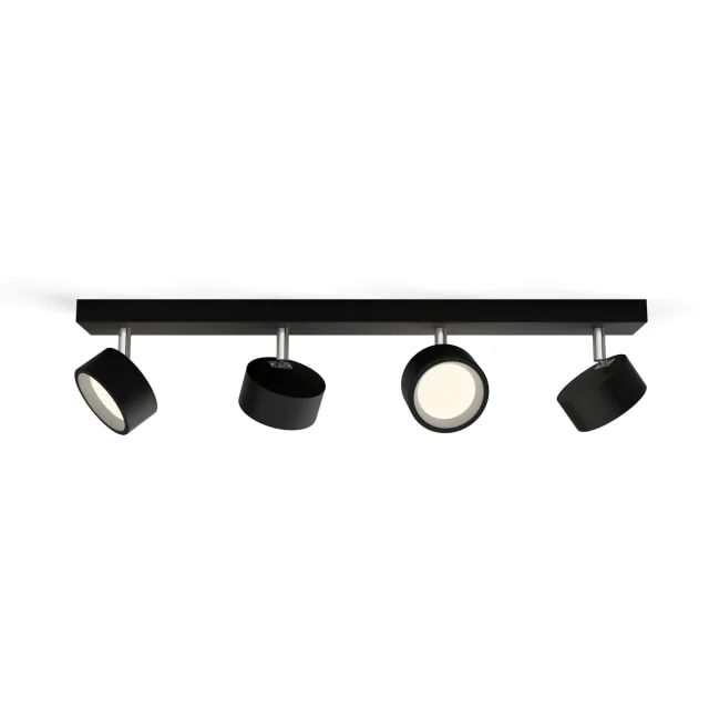 Philips Bracia spotter i tak, 4 spotlights, svart | 929003299301