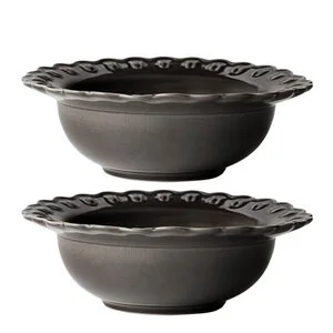 Tulipa dyp tallerken 17 cm 2 stk almost black v:9025818