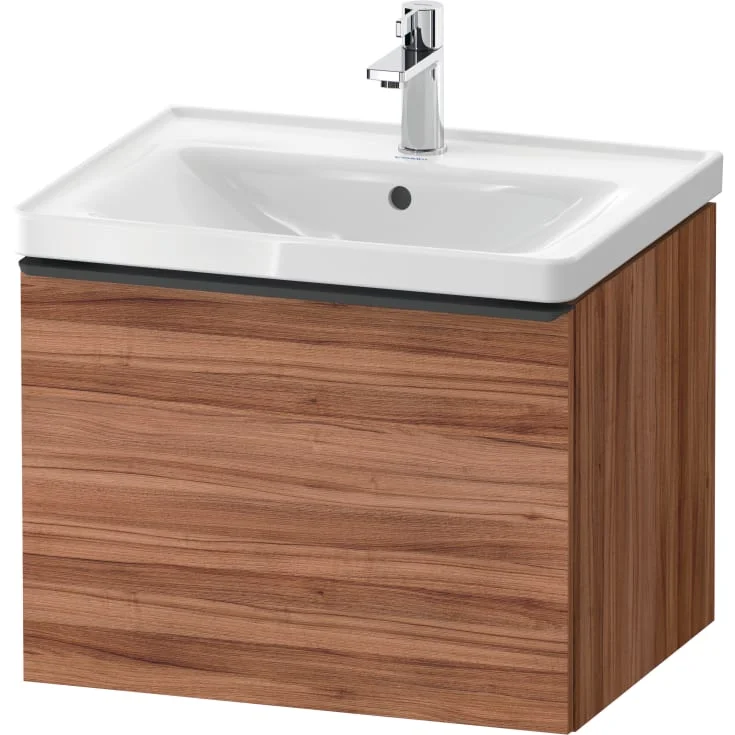 Duravit D-Neo servantskap, 58,4x45,2 cm, valnøtt/sort | DE42490BD790000