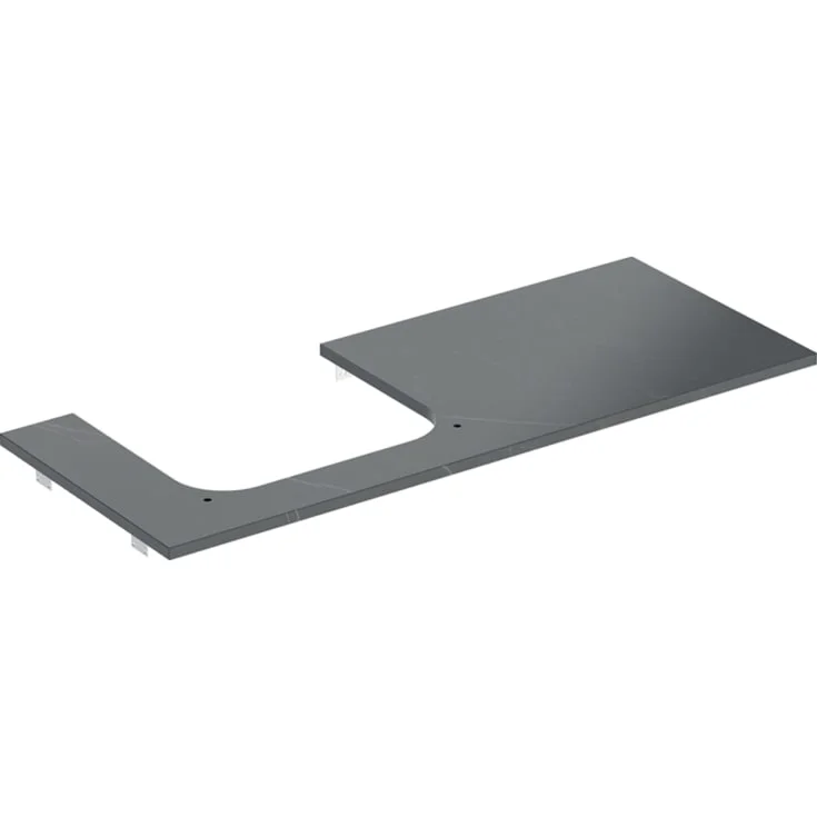 Geberit One benkeplate, 119x47,3 cm, marmorert sort | 505.135.00.2