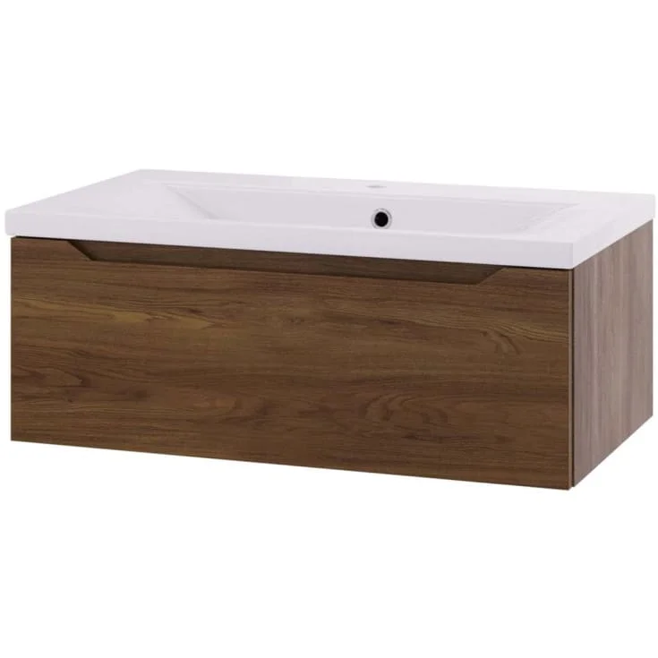 Linn Bad Emma servantskap, 1 Skuff, 80x45,7x28,5 cm, mørk eik | 1308081S