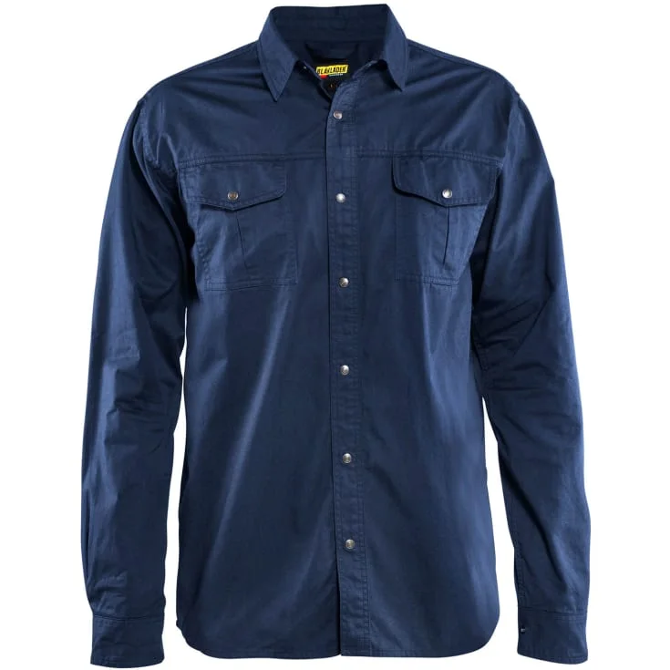 Blåkläder Workwear 3297 twillskjorte, marineblå, str. L | 3297-1135-8900_L Blåkläder Workwear 3297 twillskjorte, marineblå, str. L | 3297-1135-8900_L