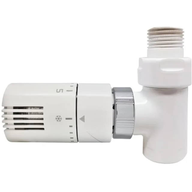 Kriss Cylinder Rom ventilsett rettløpende m/Romtermostat, Hvit | KV3106H