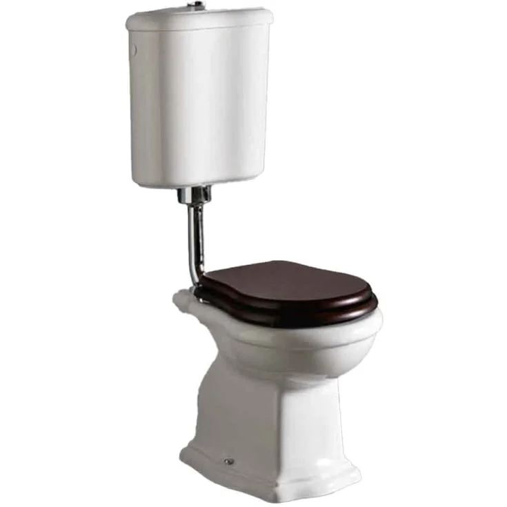 Lavabo Contea Retro Low toalett, hvit/valnøtt | 123037003