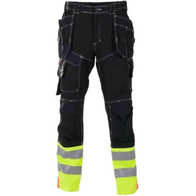 Bekken & Strøm Drevsjø håndverksbukse, HiVis kl.1, unisex, str. C158, sort/gul | 678622 Bekken & Strøm Drevsjø håndverksbukse, HiVis kl.1, unisex, str. C158, sort/gul | 678622