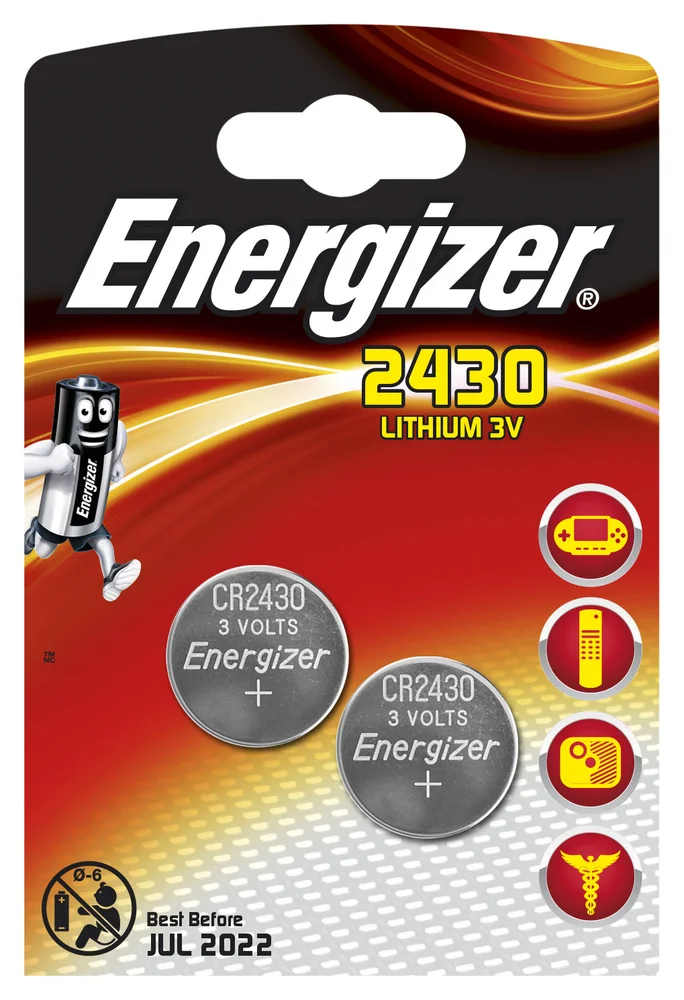 Knappcellebatteri CR2430 3V Lithium 2stk v:4247755