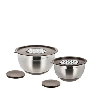 Bakebollesett med lokk 3L + 5L 8 deler stål/latte v:6733263 Bakebollesett med lokk 3L + 5L 8 deler stål/latte v:6733263