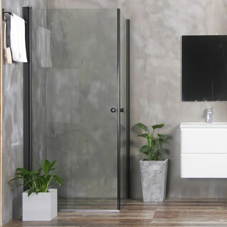 Bathlife Allsidig dusjhjørne, 100×80 cm, klart glass, sort matt profil | 40842591 Bathlife Allsidig dusjhjørne, 100×80 cm, klart glass, sort matt profil | 40842591