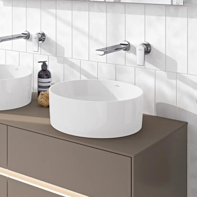 Villeroy & Boch Collaro toppmontert servant, Ø40 cm, med CeramicPlus, hvit | 4A1840RW