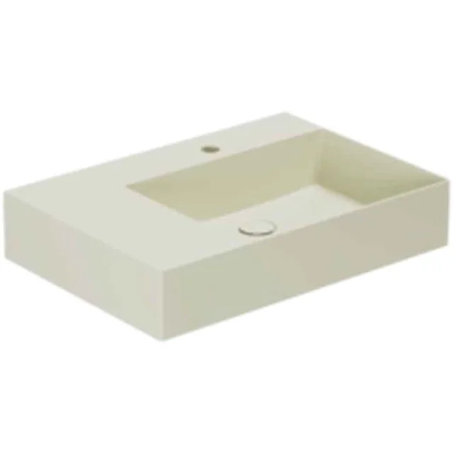 Lavabo Elegance SQ 65 L servant, 65x45 cm, venstre, matt beige | 121037076