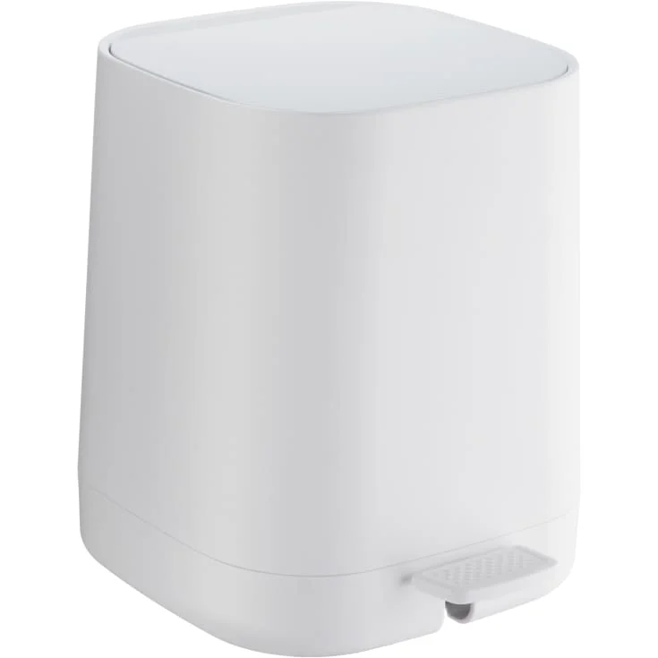 Beslagsboden Satin Square søppelbøtte, 4 liter, pedal, hvit | BX575