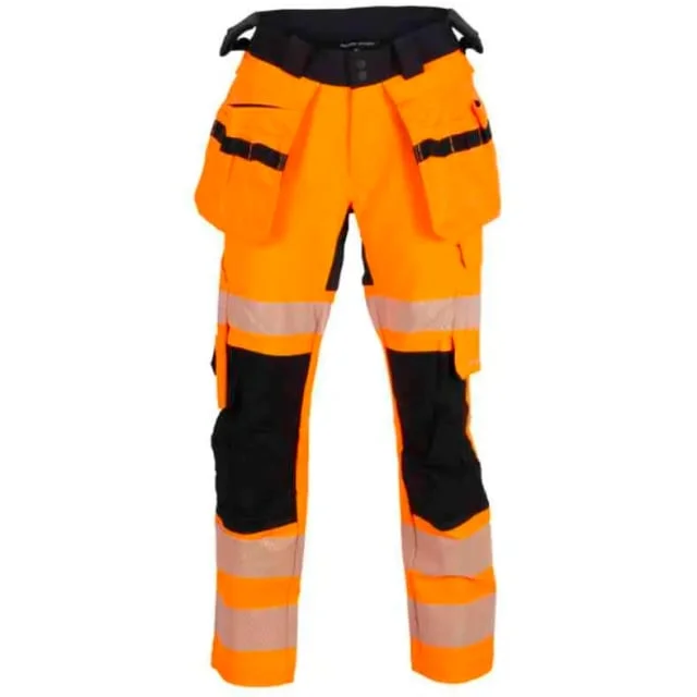 Bekken & Strøm Lillehammer håndverksbukse, kl.2, dame, str. 44, sort/oransje, HiVis | 612388