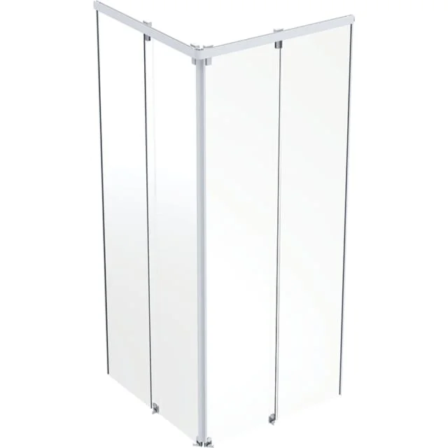 Contura Shower Showerama frontseksjon, skyvedør, 90×90 cm, klart glass, hvit profil | 558.019.00.1 Contura Shower Showerama frontseksjon, skyvedør, 90×90 cm, klart glass, hvit profil | 558.019.00.1