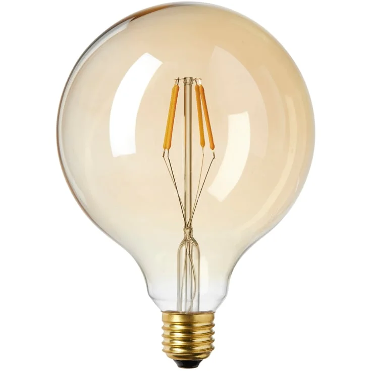 Nielsen Light E27 globepære, ravfarget, Ø12,5 cm | 962350