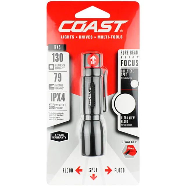 Coast HX5 Lommelykt, 130 lumen | 100012560