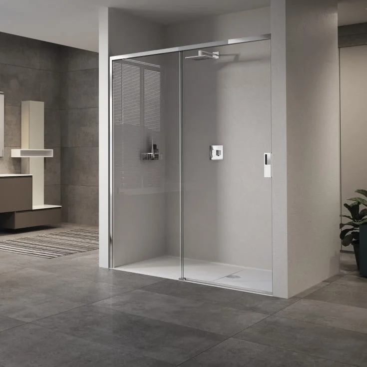 Novellini Opera 2PH skyvedør venstre, 170-173 cm, klart glass, krom profil | OPE2PH170S-1K