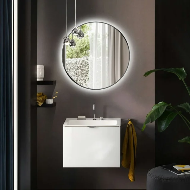 Bathlife Spira speil med lys, 80×80 cm | 401053789