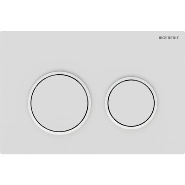 Geberit Omega 20 Round betjeningsplate, matt hvit/hvit | 115.085.01.1 Geberit Omega 20 Round betjeningsplate, matt hvit/hvit | 115.085.01.1