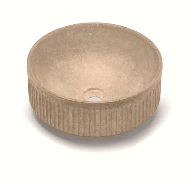 Bathco Striae toppmontert servant, 38×38 cm, beige | 00600 Bathco Striae toppmontert servant, 38×38 cm, beige | 00600