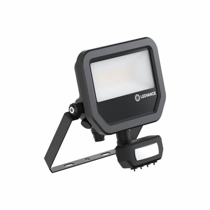 Ledvance lyskaster med sensor, sort, 3000K, 20W | 3218841N4