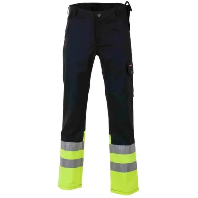 Bekken & Strøm Dokka arbeidsbukse, HiVis kl.1, unisex, str. C48, sort/gul | 644926 Bekken & Strøm Dokka arbeidsbukse, HiVis kl.1, unisex, str. C48, sort/gul | 644926