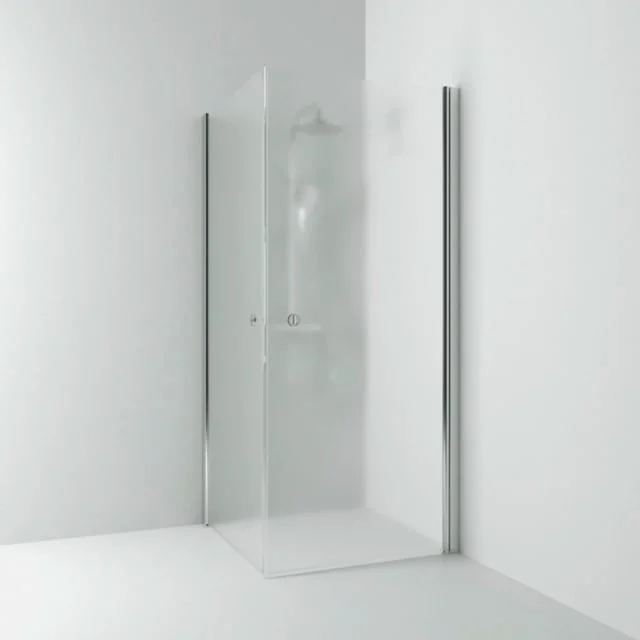 Svedbergs Skoga dusjhjørne rett, 90x90 cm, frostet glass, alu blank profil | 63508499