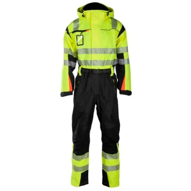 Bekken & Strøm Halten Extreme skalldress, HiVis kl.3, unisex, str. 5XL, gul/sort | 607214