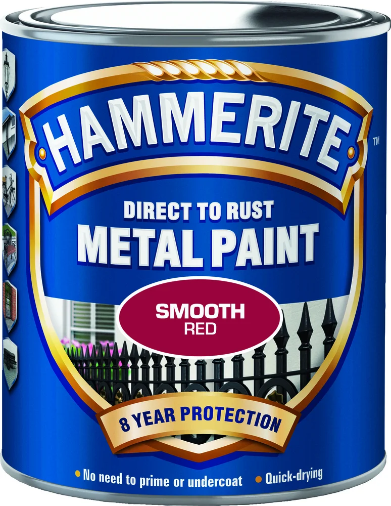 Metallmaling glatt rød 250ml v:7474124 Metallmaling glatt rød 250ml v:7474124