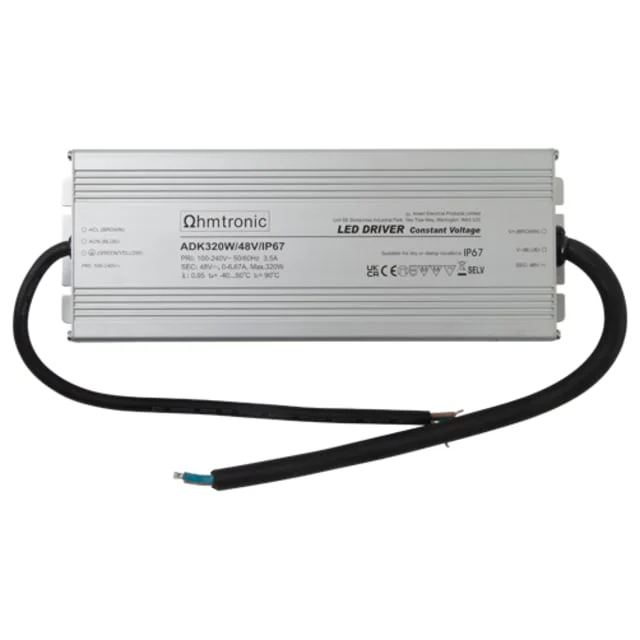 Ansell Lighting utendørs LED driver, 48V, 320W | AD320/48V/IP67 Ansell Lighting utendørs LED driver, 48V, 320W | AD320/48V/IP67