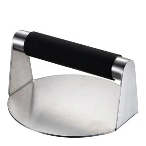 BBQ burgerpresse 14,5 cm svart/børstet v:5014938 BBQ burgerpresse 14,5 cm svart/børstet v:5014938