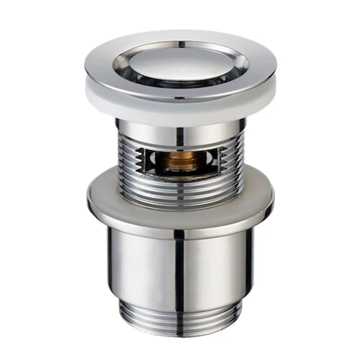 Secher AF 714-E bunnventil, push-open, krom | BUV114