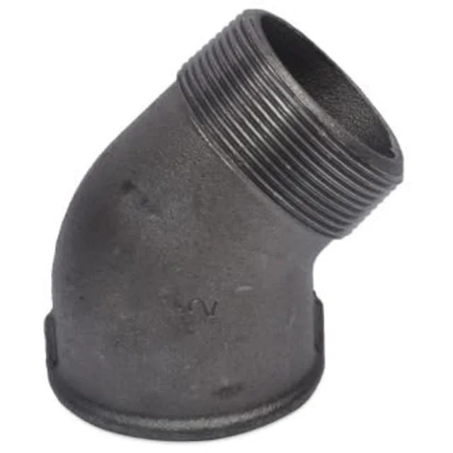 Sort vinkel, muffe/nippel 2" - 45° | 770121109