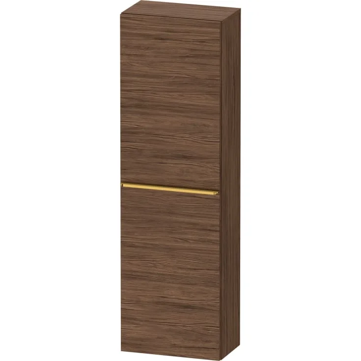 Duravit D-Neo høyskap, 40x132 cm, høyre, mørk valnøtt/gull | DE1318R34210000