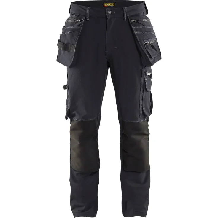 Blåkläder Workwear X1900 arbeidsbukse med 4-veis stretch, koksgrå/sort, str. C148 | 1998-1644-9899_C148