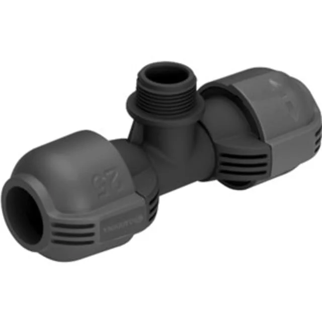 Gardena Sprinklersystem t-stykke, verktøyfri montering, 25 mm x 3/4" | 02787-20